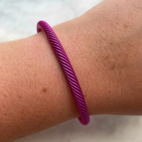 LE David Yurman Renaissance® Classic Cable Bracelet Pink Aluminum, 5mm - Picture 6 of 6